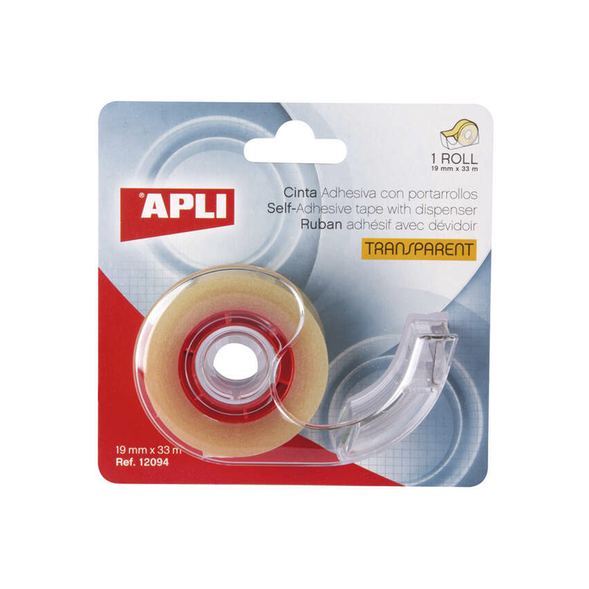 APLI PORTA CINTA 19MMX33M TRAN
