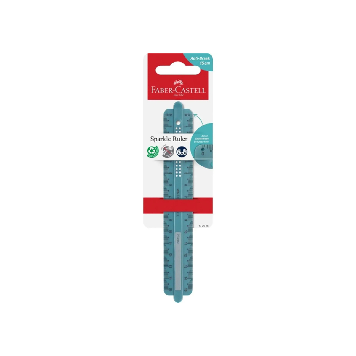 FABER REGLA 15CM VERDE OCEANO