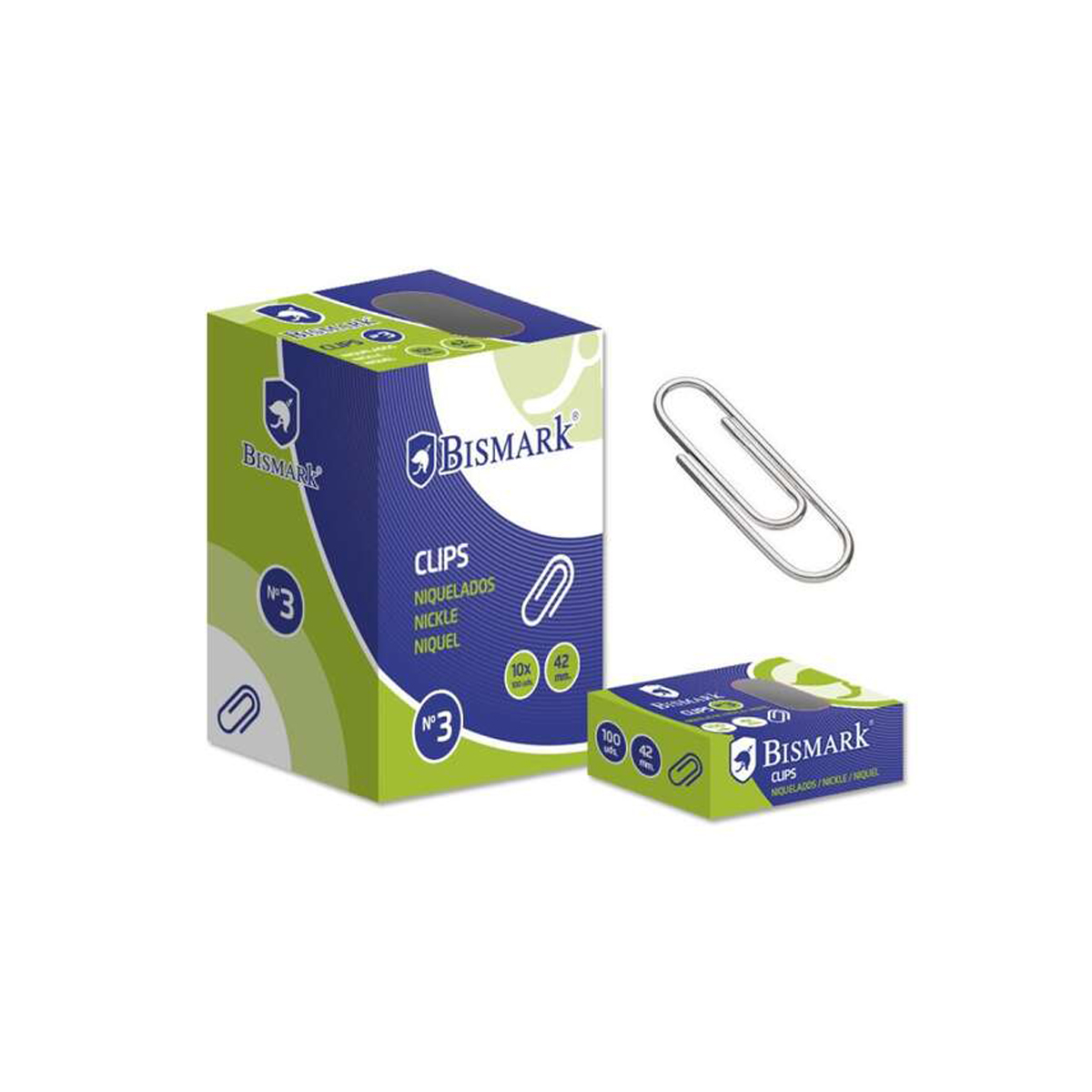 BISMARK CLIPS N3 42MM 100U
