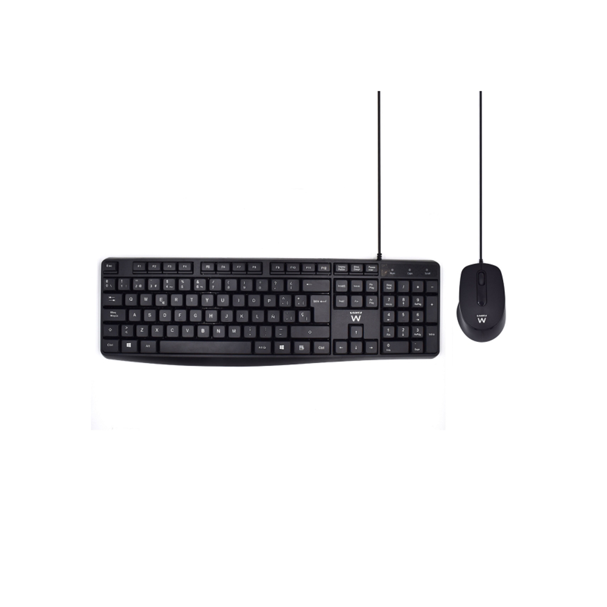 EWENT TECLADO RATON CABLE NEGR