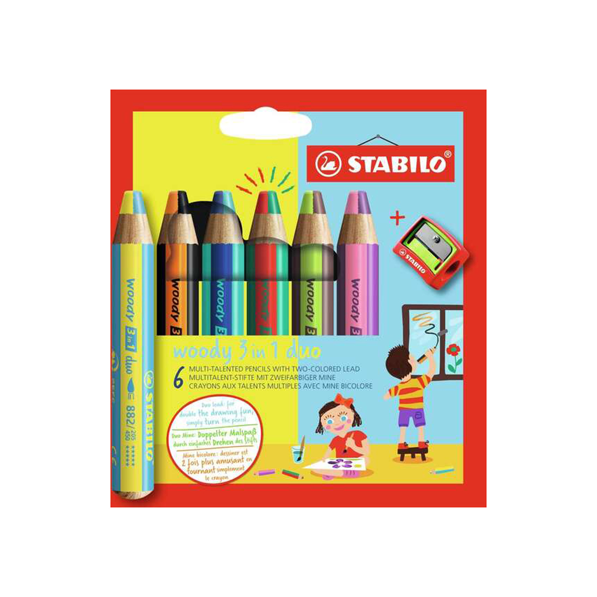 STABILO WOODY 3EN1 DUO 6U