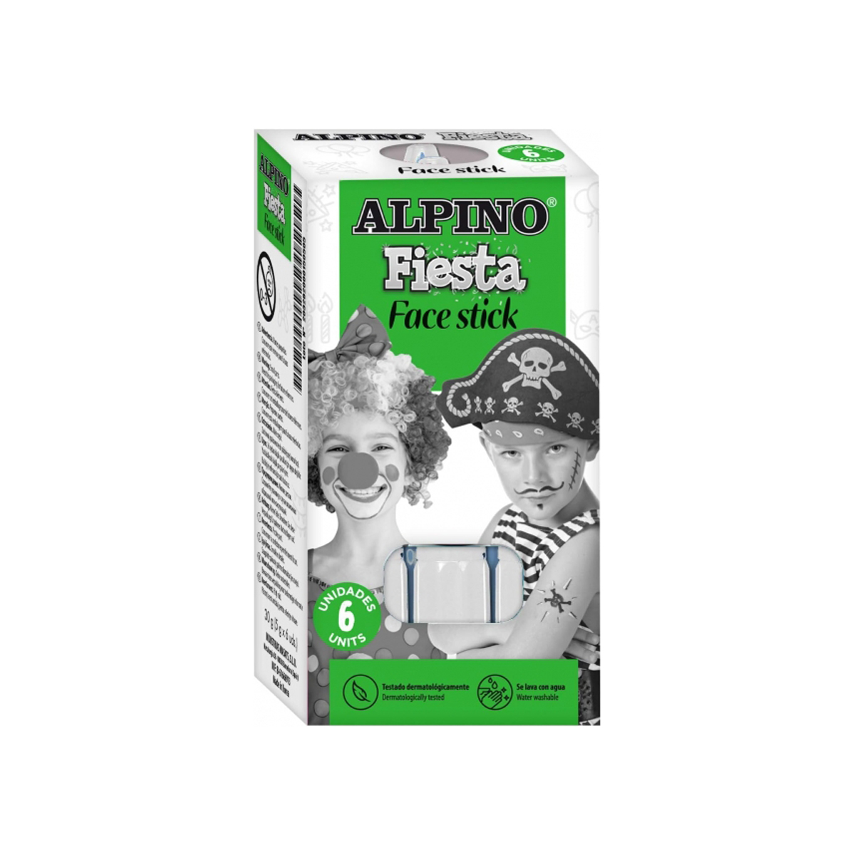 ALPINO PINTURA FACIAL 6U BLANC