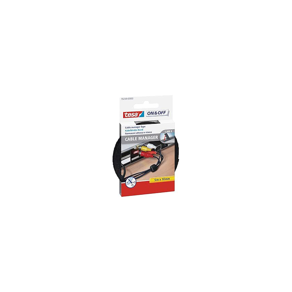 TESA TIRAS VELCRO CABLES 5X10
