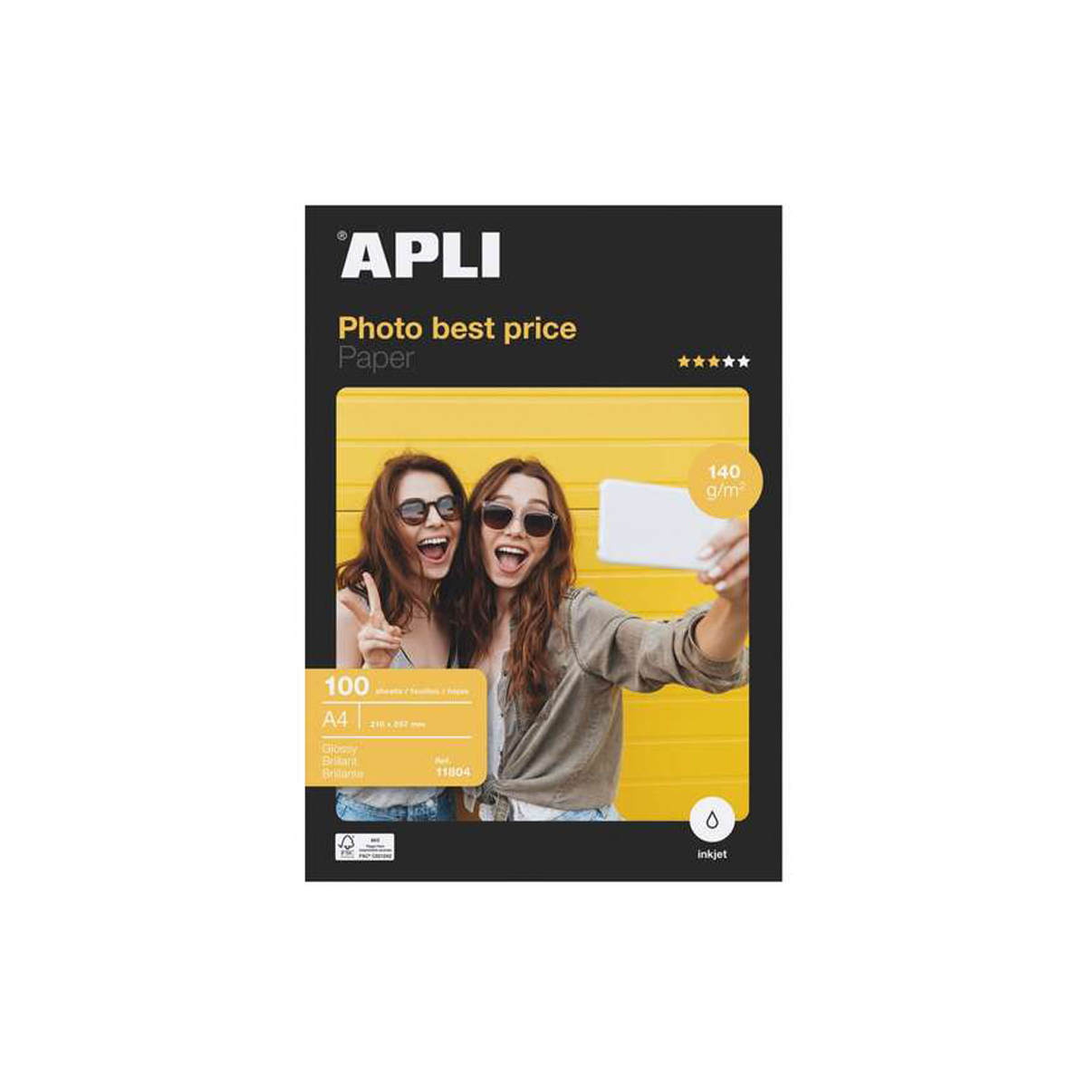 APLI PAPEL FOTO A4 140GR 100U