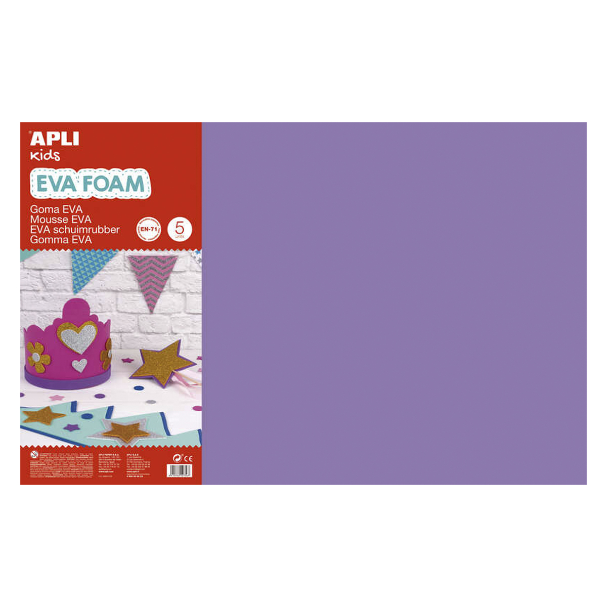 APLI GOMA EVA 600X400 LILA 5H