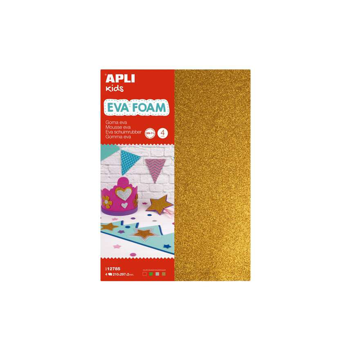 APLI GOMA EVA A4 2MM SURTID 4H