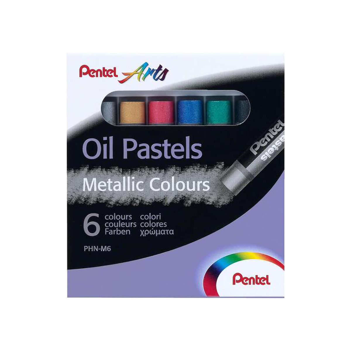 PENTEL PASTELES OLEO 6U METALI