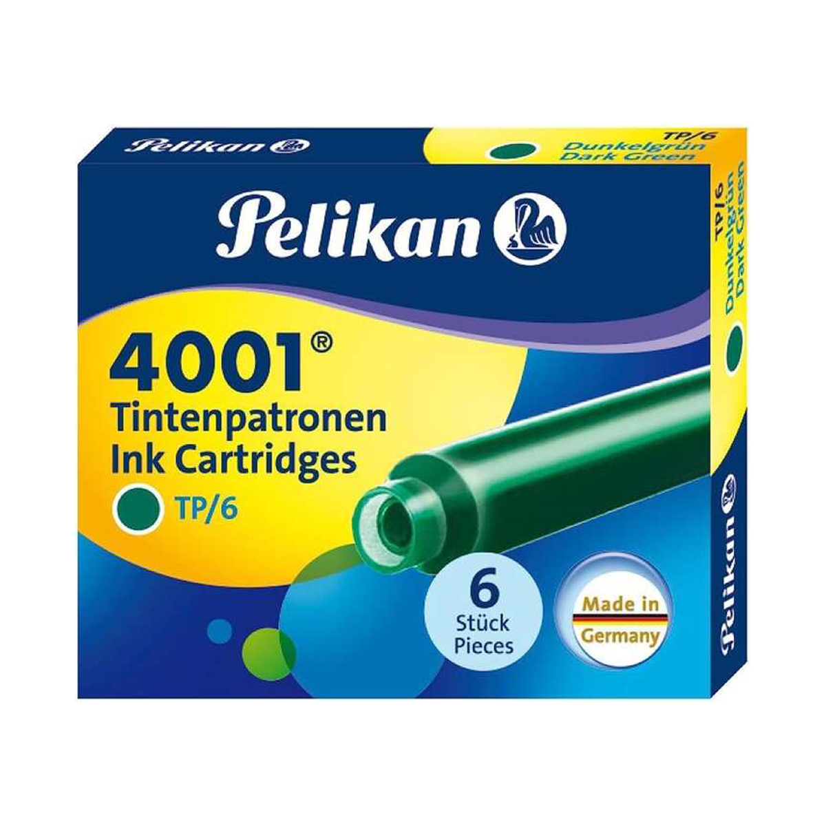 PELIKAN RECAMBIO PLUMA VERD 6U
