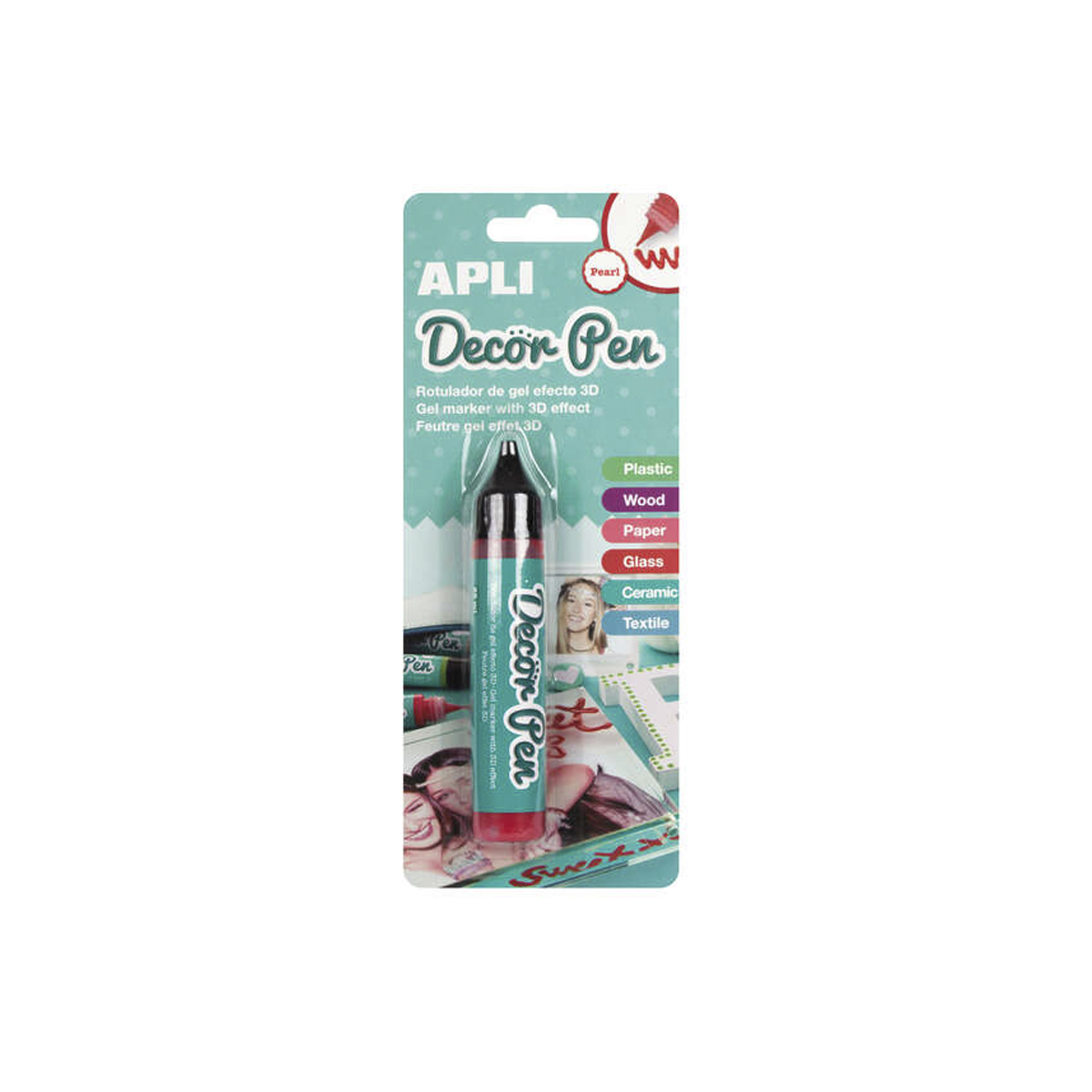 APLI GEL 3D PERLADO 25ML ROJO