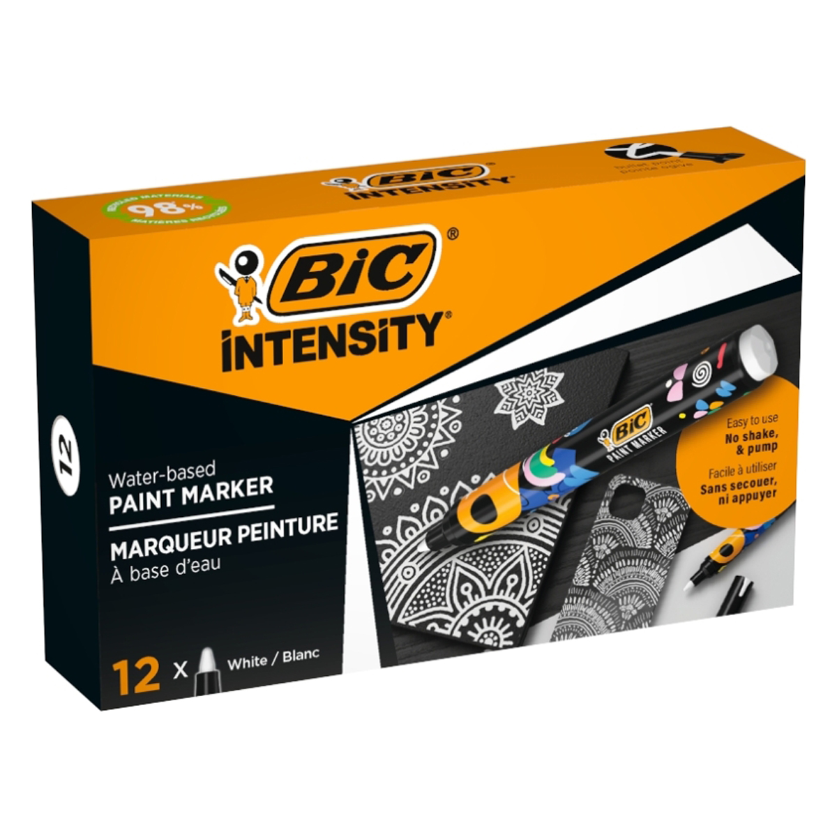 BIC MARCADOR PINTURA BLANC 12U