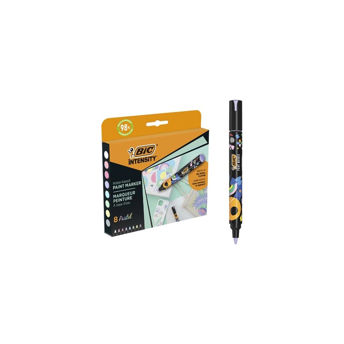 BIC MARCADOR PINTURA PASTEL 8U
