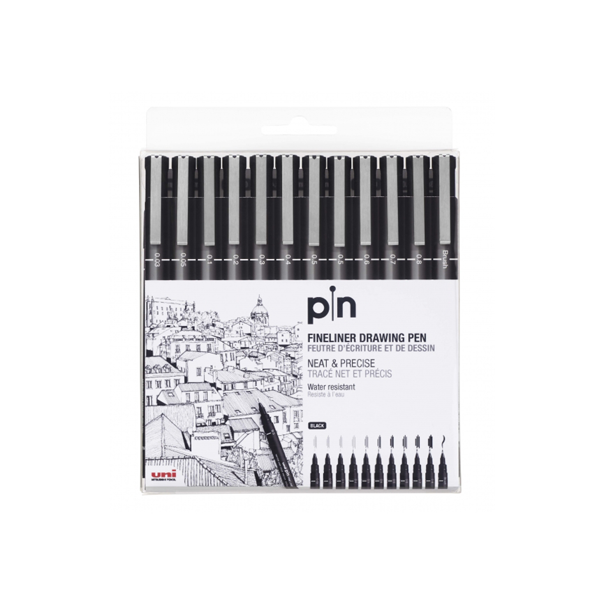 UNI-BALL UNI PIN ROTU NEGR 12U