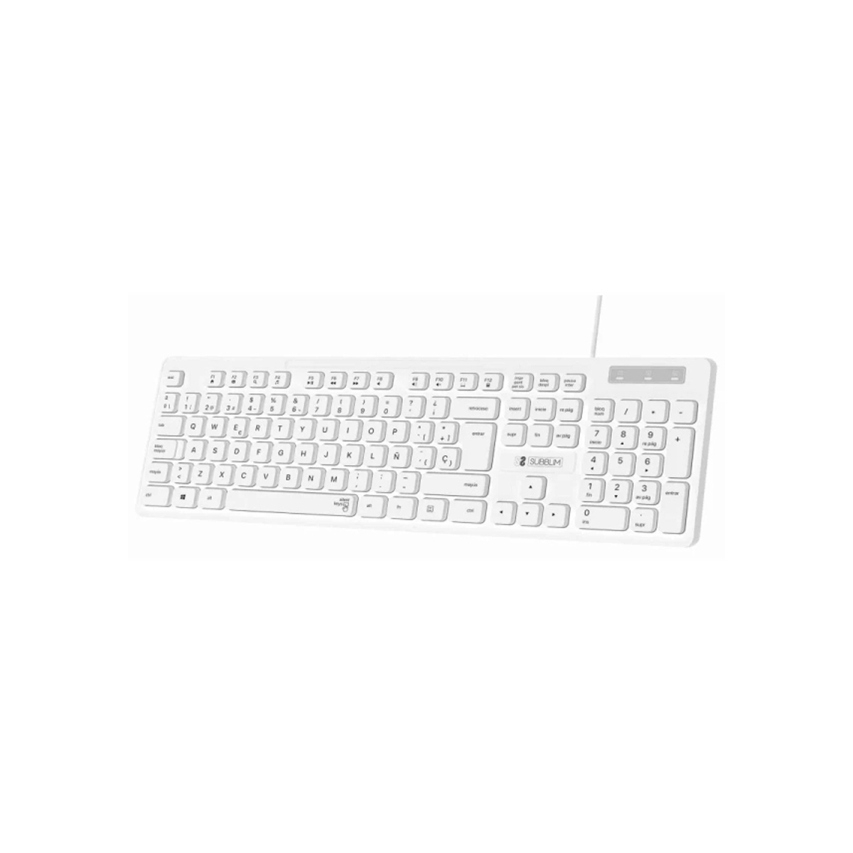 SUBBLIM TECLADO SLIM BLANCO