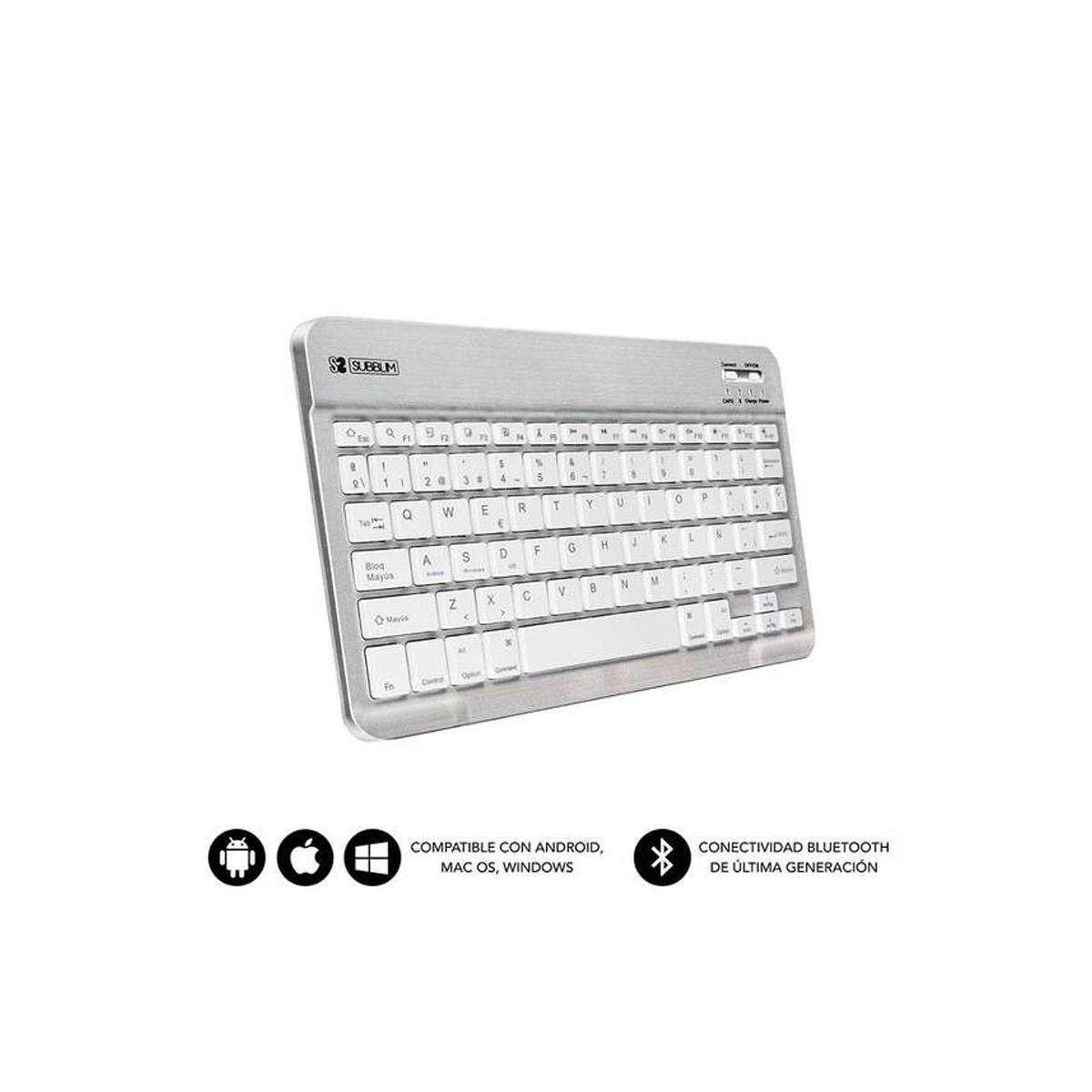 SUBBLIM TECLADO SMART PLATA