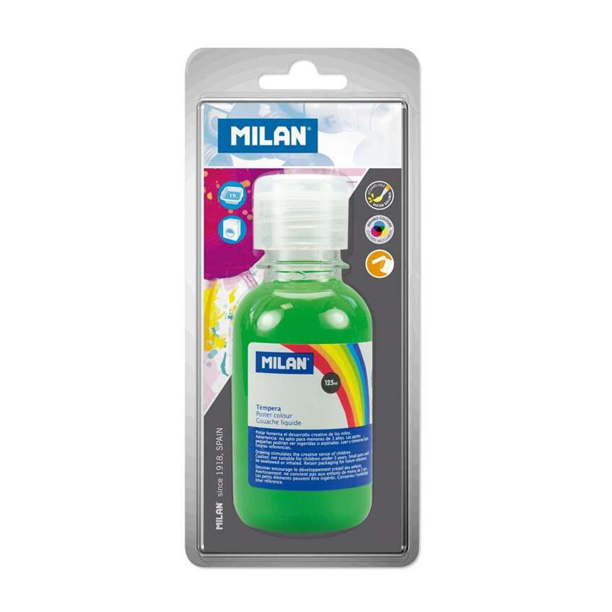 MILAN TEMPERA 125ML VERDE CLAR