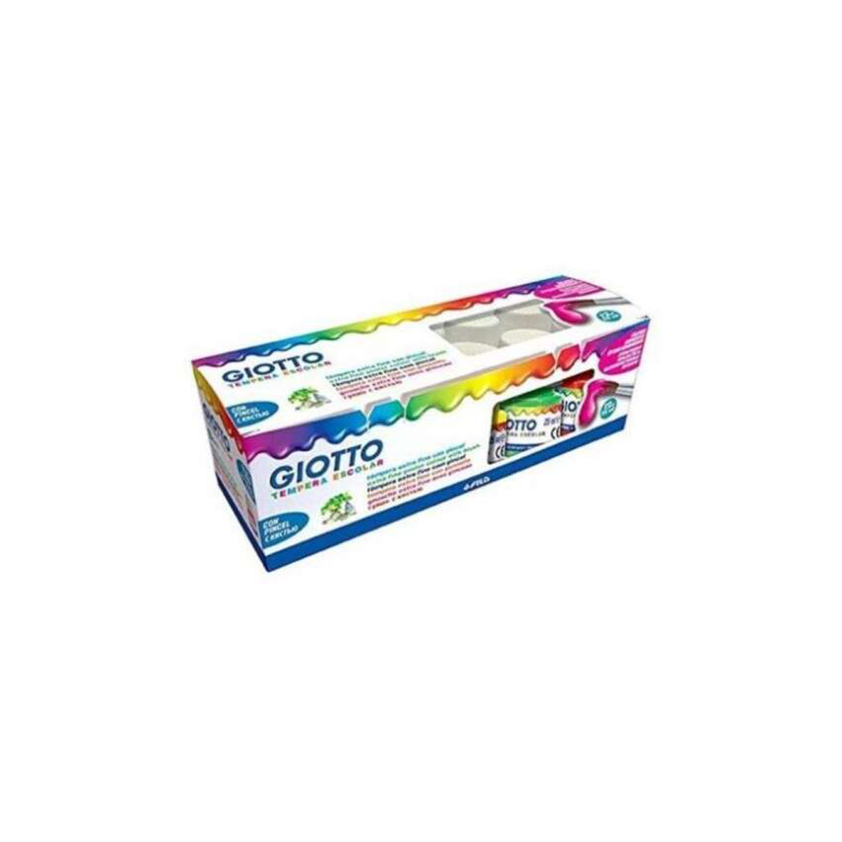 GIOTTO TEMPERAS + PINCEL 12U