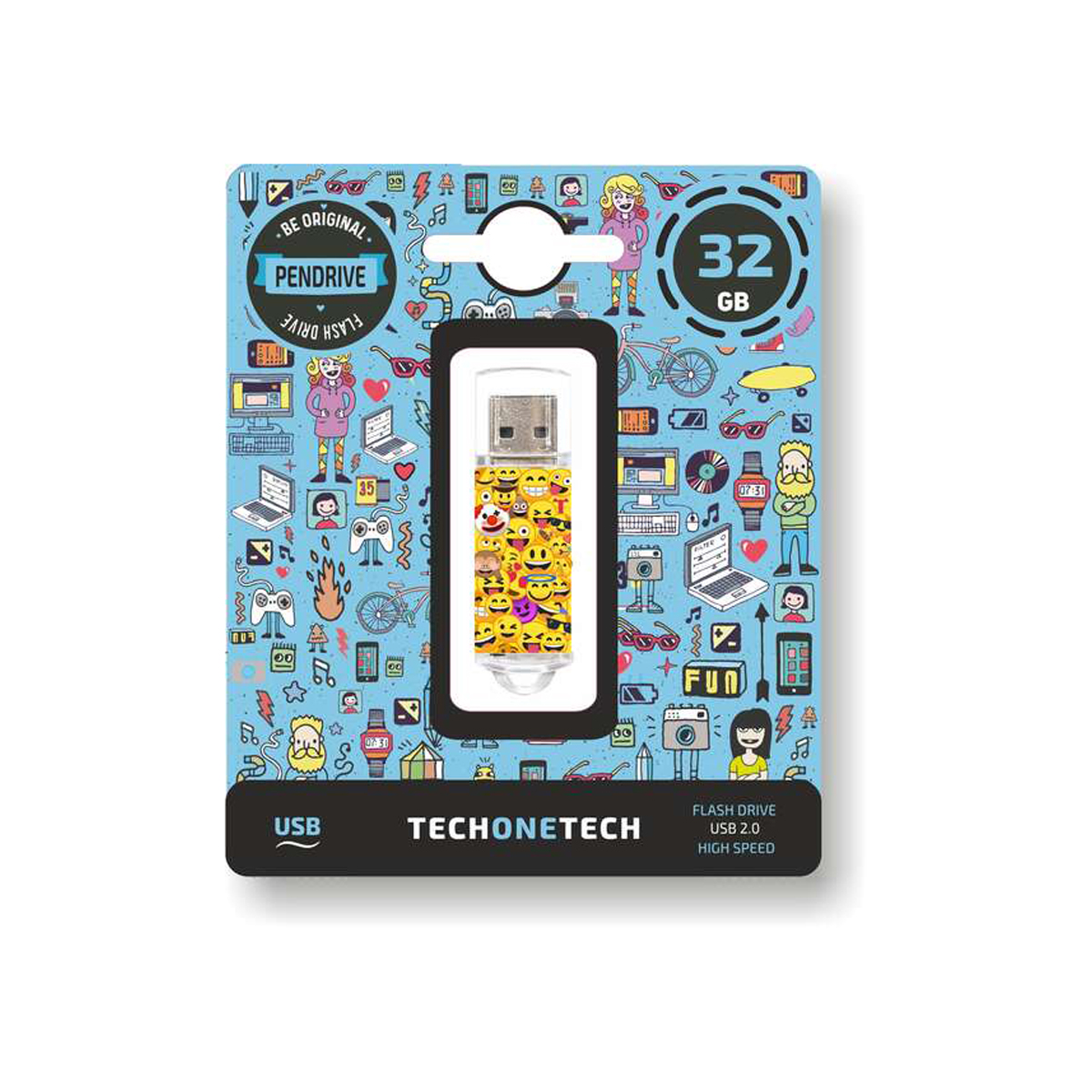 TECHONETECH USB 2.0 32GB EMOJI