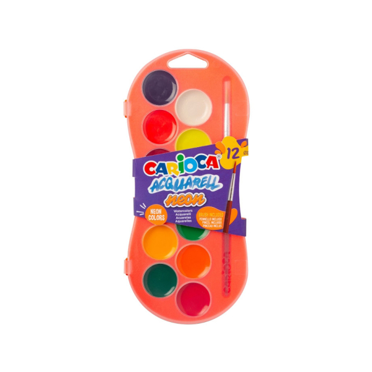 CARIOCA ACUARELAS NEON 12U