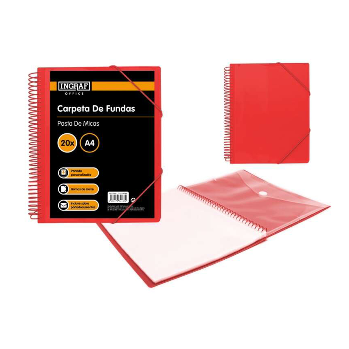 INGRAF CARPETA 20 FUNDAS A4 RO