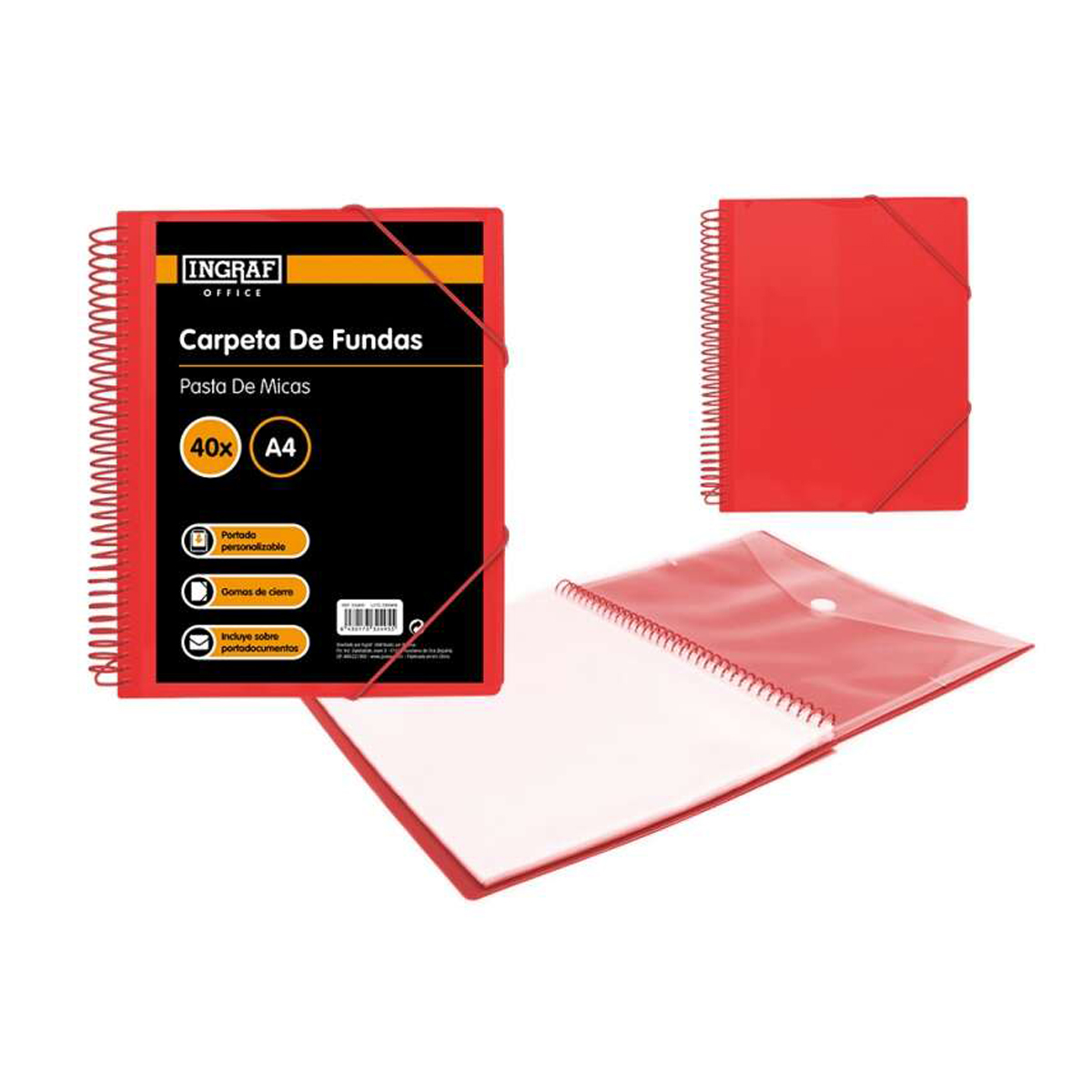 INGRAF CARPETA 40 FUNDAS A4 RO