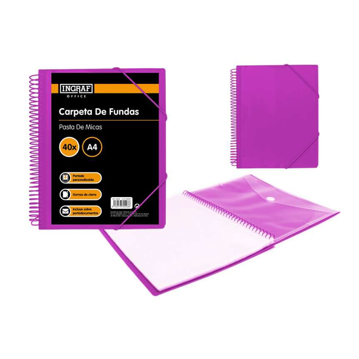 INGRAF CARPETA 40 FUNDAS A4 MO