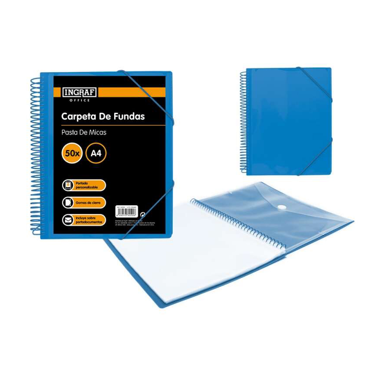 INGRAF CARPETA 50 FUNDAS A4 AZ