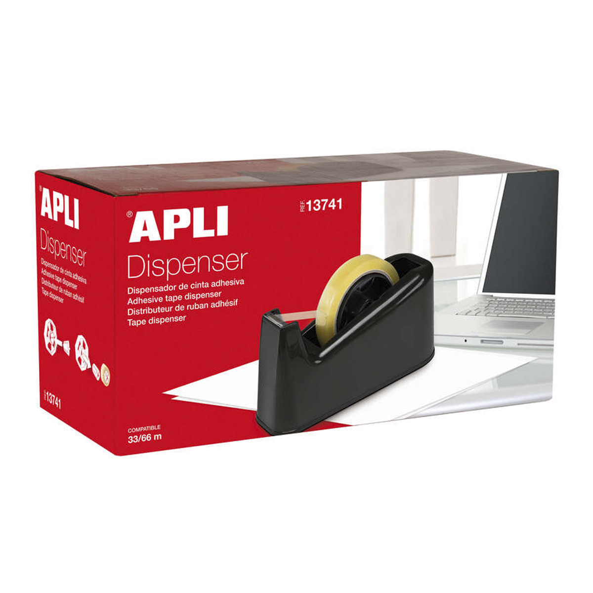 APLI PORTAROLLO CINTA 33MMX66M