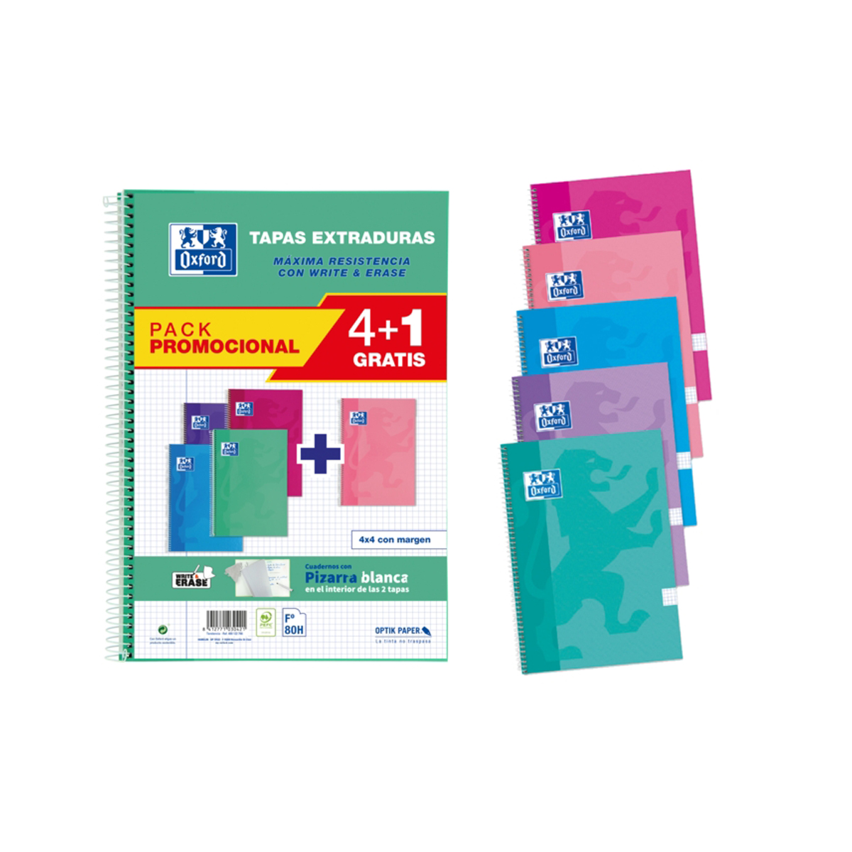OXFORD CUADERNO F� 4X4 80H 5U