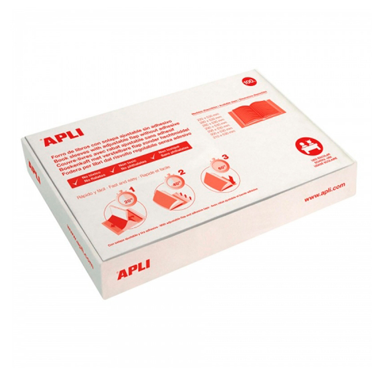 APLI FORRO LIBRO 280MM 100U