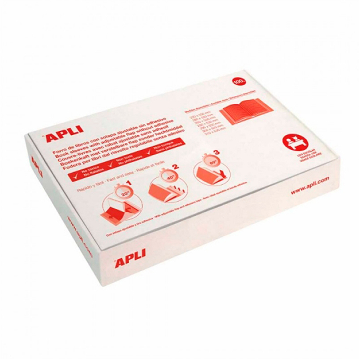 APLI FORRO LIBRO 295MM 100U