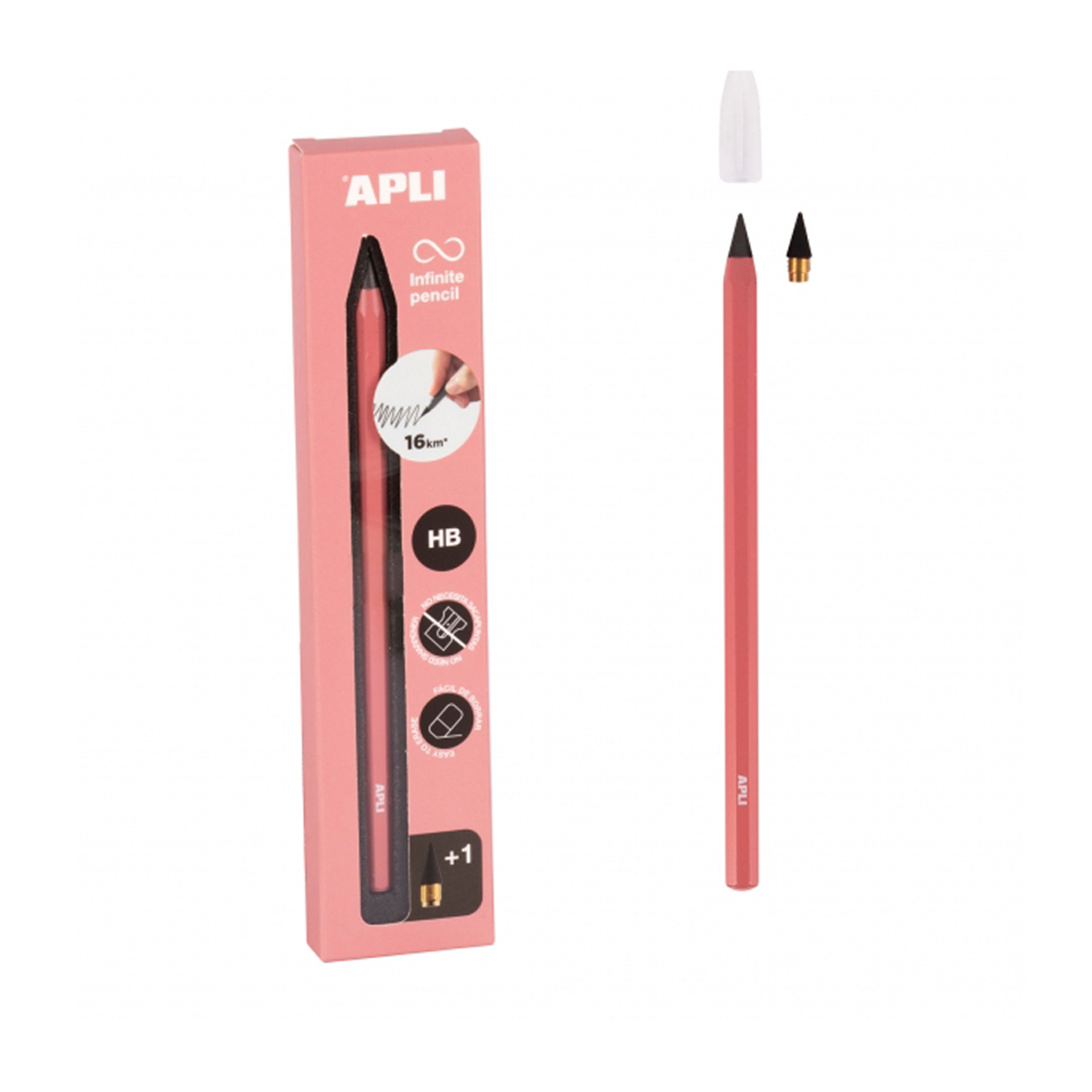 APLI INFINITE LAPIZ HB ROSA