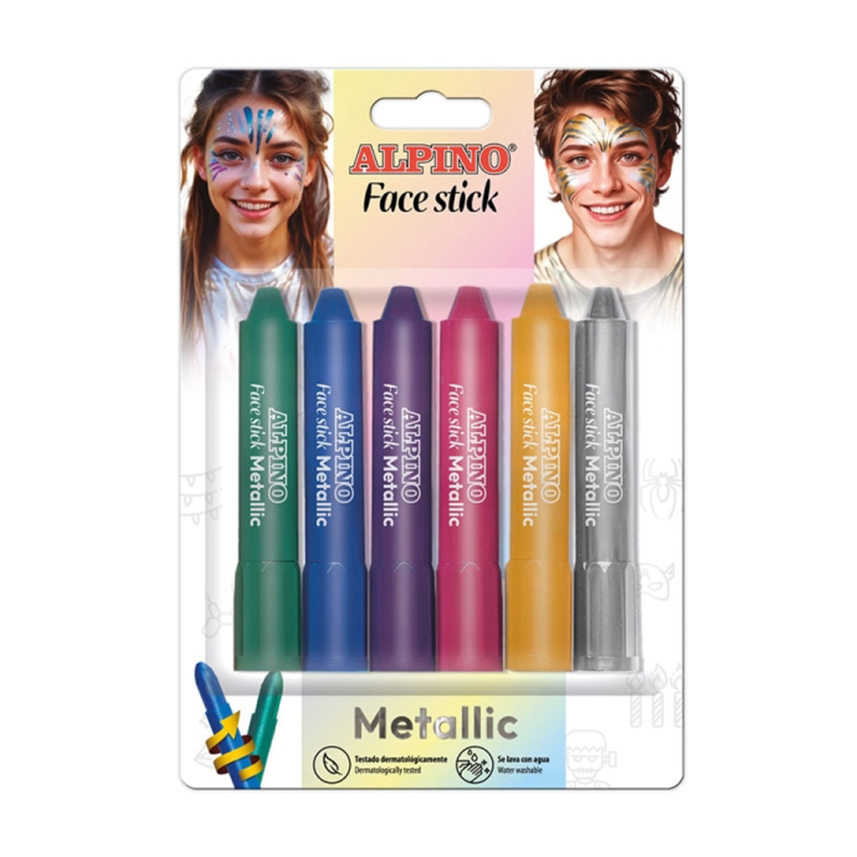 ALPINO PINTURA FACIAL METAL 6U