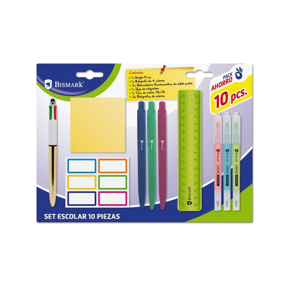 BISMARK PACK ESCOLAR 10 PIEZAS