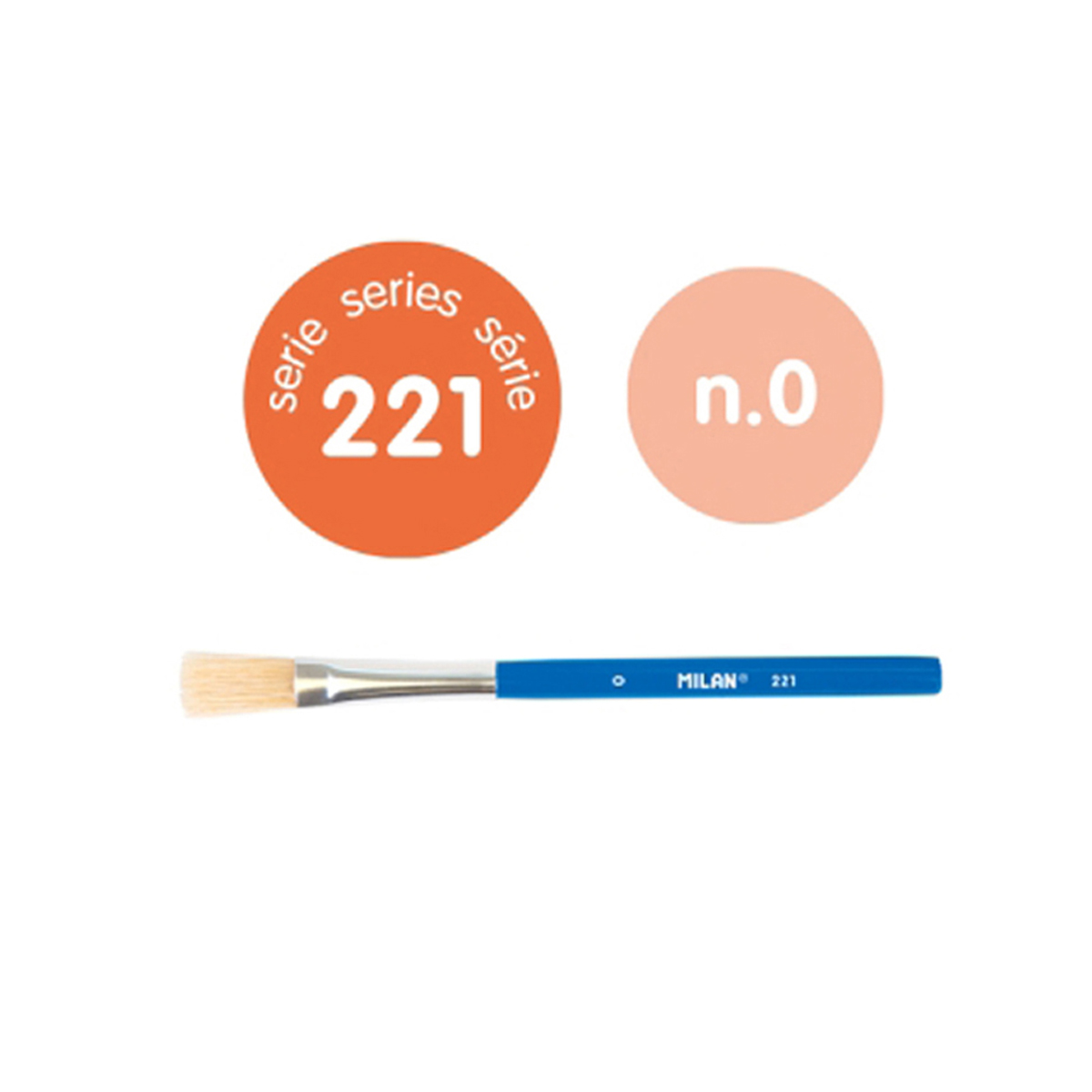 MILAN 221 PINCEL PLANO AZU 10U