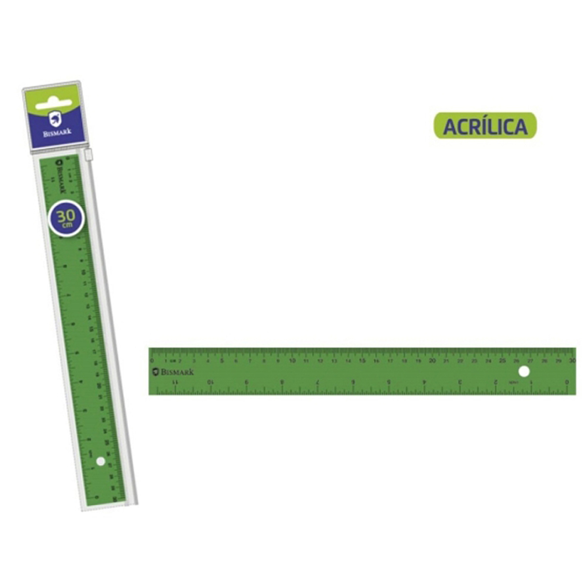 BISMARK REGLA ACRILICA 30CM