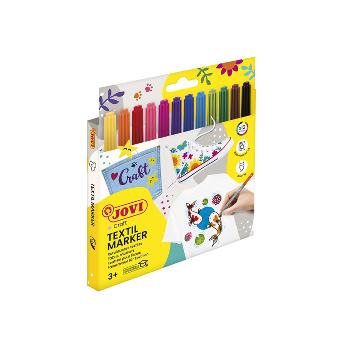 JOVI MARKER ROTU TEXTIL 12U
