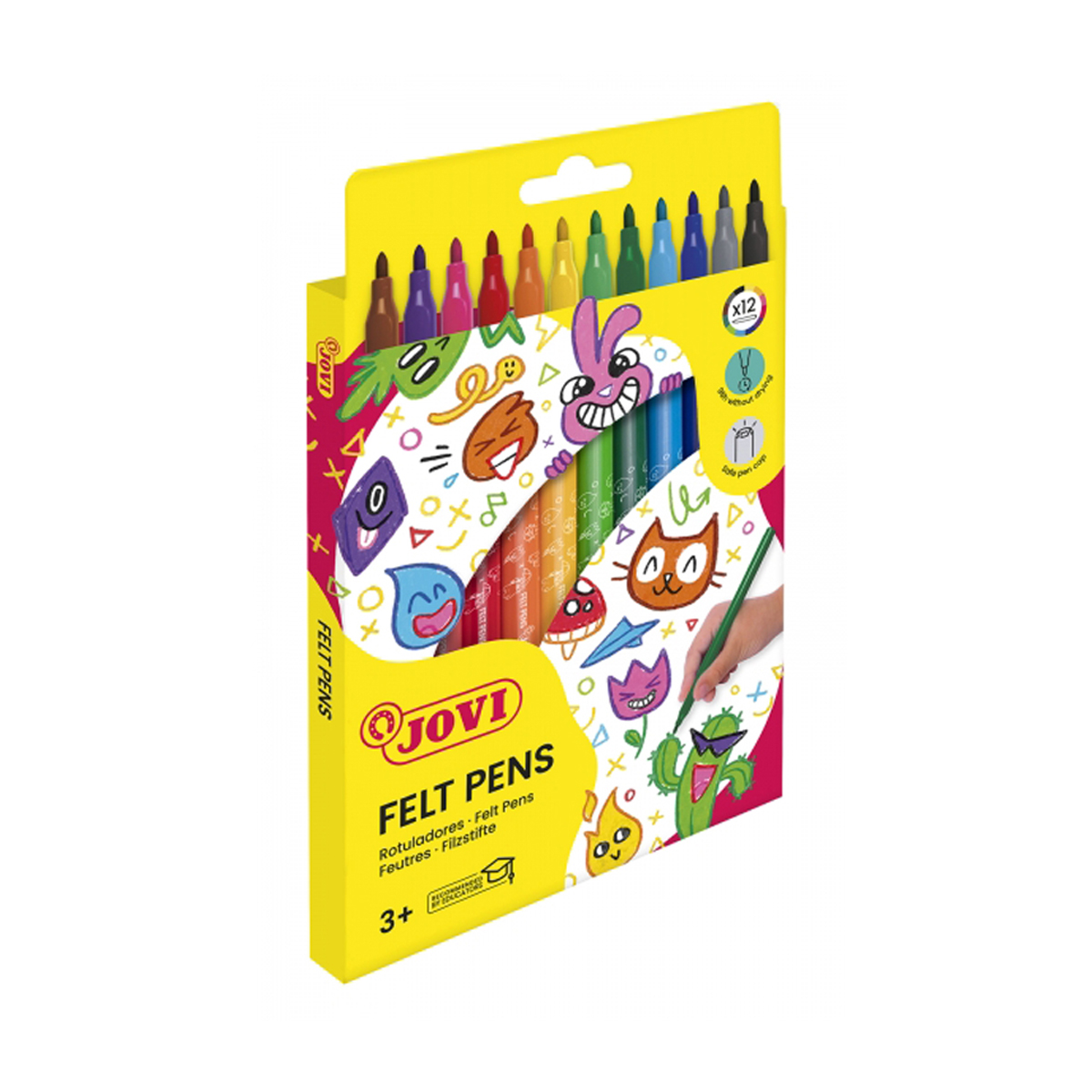 JOVI FELT PENS ESTUCHE 12 ROTU